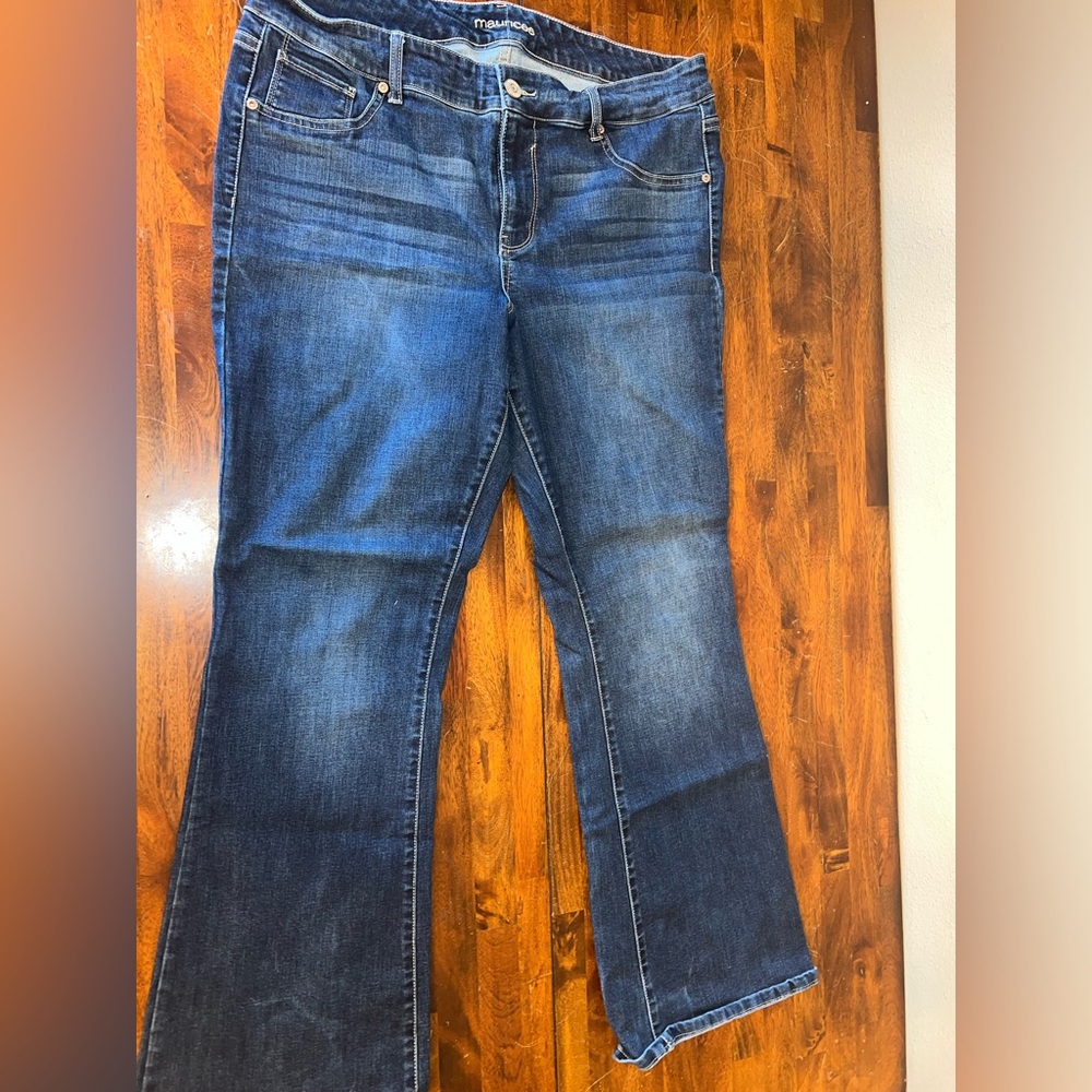 Maurices Blue Flare Wide Leg Jeans